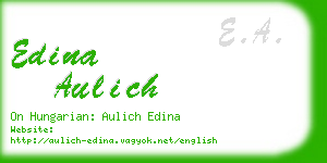 edina aulich business card